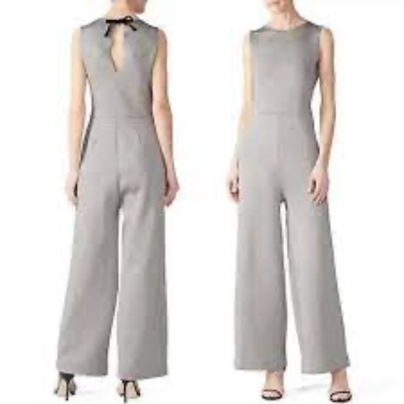 J. Crew Madison Lurex Sweater Metallic Silver Wide Leg Jumpsuit XS - Picture 11 of 11